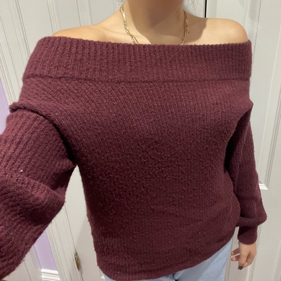 Knit Off the Shoulder Sweater - Picture 1 of 2